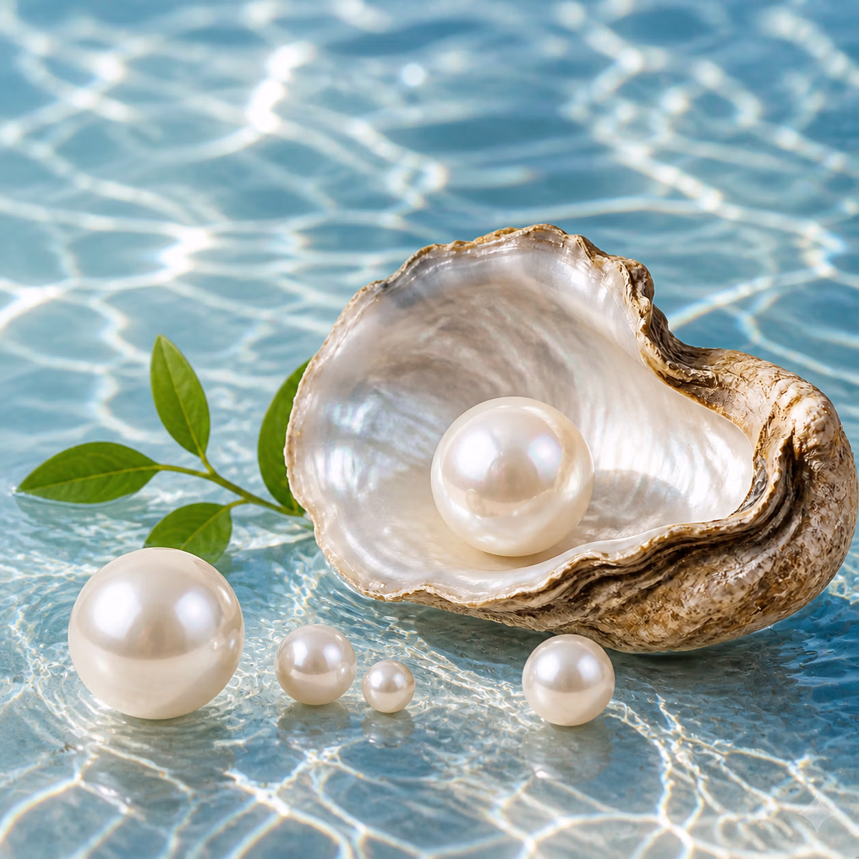 Pearl jewelry close up